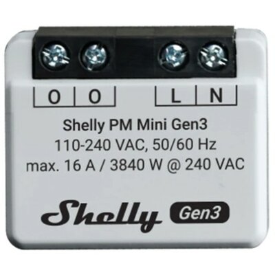 Shelly PM Mini Gen3 egy áramkörös WiFi-s okosrelé, 16A