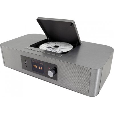 soundmaster ICD2020 CD-s internetrádió DAB+, URH, Internet AUX, Bluetooth®, CD, WLAN, Internetrádió Ezüst