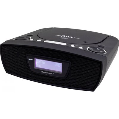 soundmaster URD480SW Rádiós ébresztőóra URH AUX, CD, USB Fekete