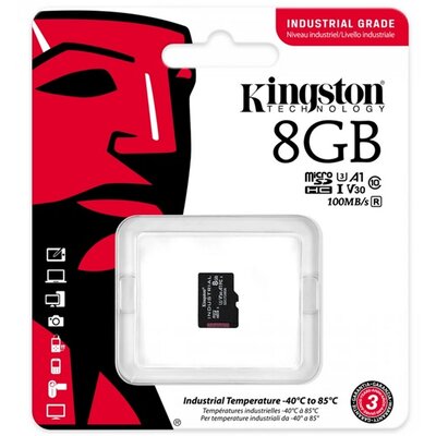 KINGSTON SDCIT2/8GBSP KINGSTON memóriakártya 8GB (microSDHC Industrial - Class 10, UHS-I, U3, V30, A1) - adapter nélkül