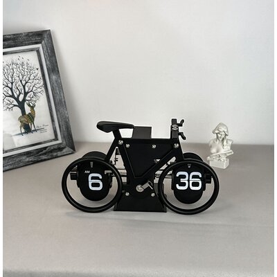 Elektronikus asztali óra BIKE bicikli kerékpár Flip fekete HY-F087