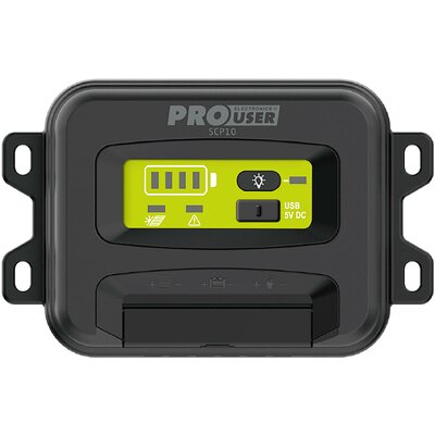 ProUser SCP10 Napelem töltésszabályozó PWM 12 V, 24 V 10 A