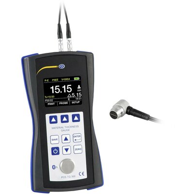 PCE Instruments PCE-TG 300 Anyagvastagság mérő 0.65 - 600 mm Kalibrált (ISO)