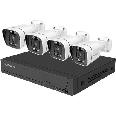 Foscam FNA108E-B4-2T LAN IP-Megfigyelő kamera készlet8 csatornás4 db kamerával3840 x 2160 pixel