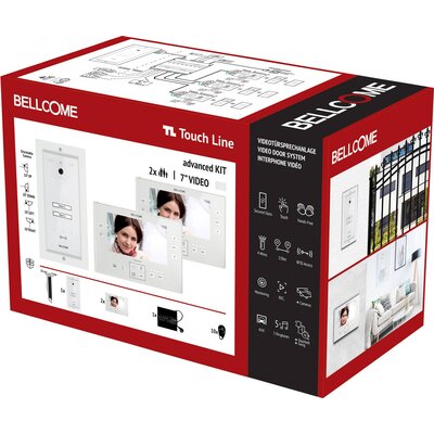 Bellcome Advanced 7 Video-Kit 2 Familie Videó kaputelefon Vezetékes Komplett készlet 14 részes Fehér