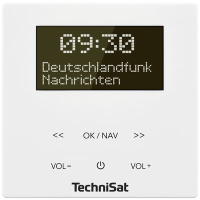 TechniSat DIGITRADIO UP 55, weiß Dugalj rádió DAB+, URH Bluetooth® Hangfallal, Ébresztő funkció Fehér