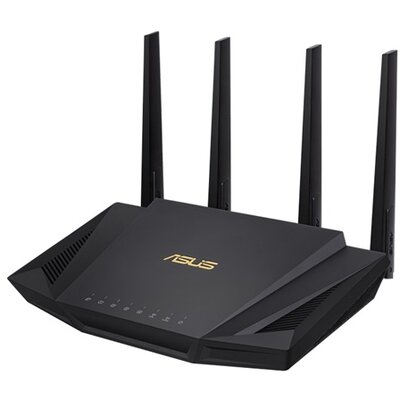 ASUS RT-AX57 GO ASUS AX3000 hordozható router (HOTSPOT, 1000 Mbps, 4 antenna, Dualband, 256MB, USB aljzat) FEKETE