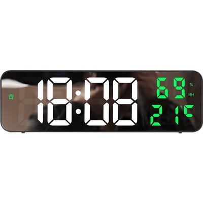 Elektronikus óra dátummal és hőmérséklettel zöld MDBLC