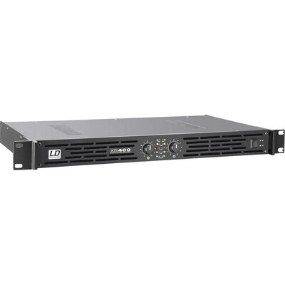 LD Systems LDXS400 Nagy teljesítményű erősítő RMS teljesítmény kimeneti csatornánként 4 Ohm-nál: 200 W