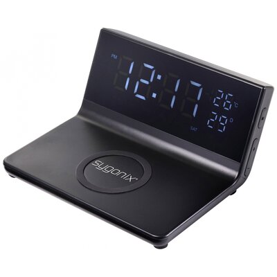 Sygonix Töltőállomás Alarm Clock with Wireless Charger SY-5459860