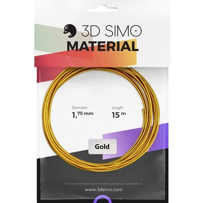 3D Simo 3Dsimo Gold 3D-SIMO 3D nyomtatószál 1.75 mm 40 g Arany 1 db