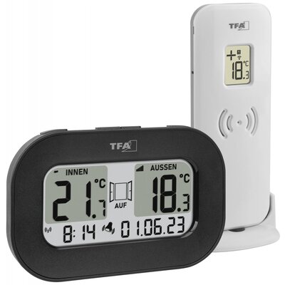 TFA Dostmann Funk-Thermometer COOL@HOME Vezeték nélküli digitális hőmérő Fekete
