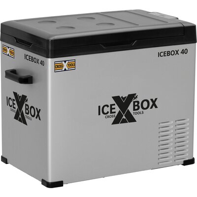 CrossTools ICEBOX 40 Hűtőláda EEK: F (A - G) Kompresszor 230 V, 24 V, 12 V Ezüst (matt), Fekete 37 l