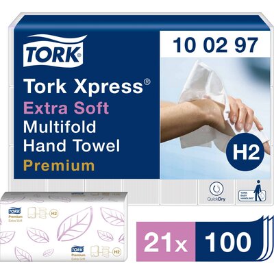 TORK 100297 Xpress® Multifold Premium Papír kéztörlők (H x Sz) 34 cm x 21 cm Magasfehér 2100 db