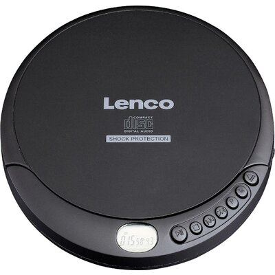 Lenco CD-200 Hordozható CD lejátszó CD, CD-RW, MP3 Akkutöltő funkció Fekete