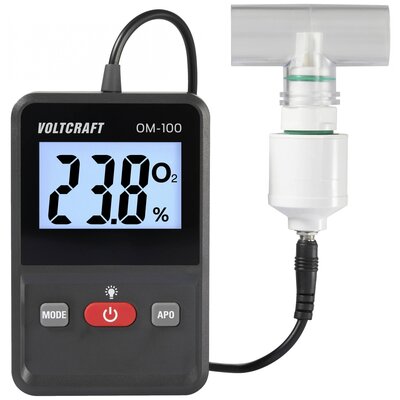 VOLTCRAFT OM-100 Oxigénmérő - 100 % Oxigénmérő készülék Kalibrált Gyári standard (tanúsítvány nélkül)