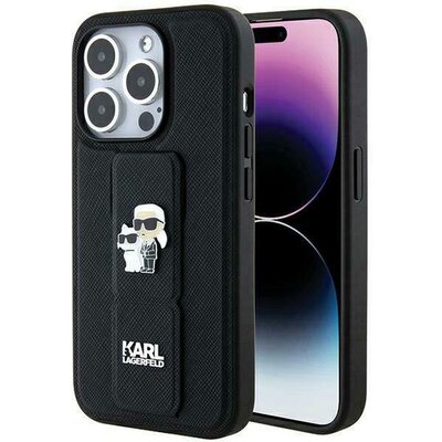 Eredeti tok KARL LAGERFELD KLHCP13LGSAKCPK for iPhone 13 Pro (Gripstand Saffiano KC PIN / black)