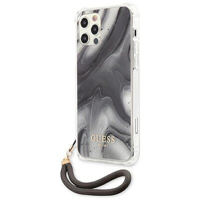 Eredeti tok GUESS GUHCP12LKSMAGR for iPhone 12 PRO MAX" marble cord grey