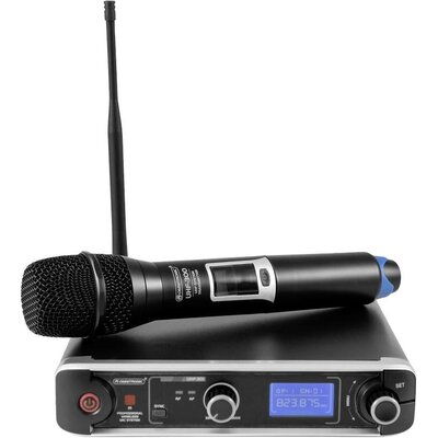 Omnitronic UHF-301 Kézi Mikrofon készlet Átviteli mód:Rádiójel vezérlésű Fém ház