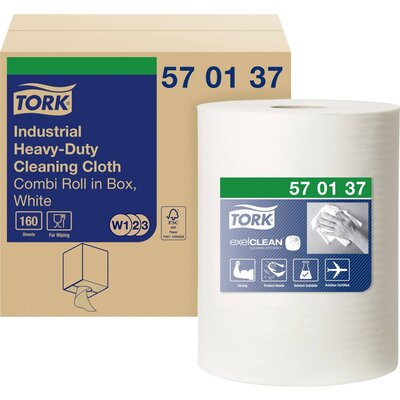 TORK 570137 Extra erős ipari tisztítótörlők fehér W1 / 2/3 Mennyiség: 160 db