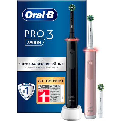 Oral-B Pro3 3900 612626 Elektromos fogkefe Fekete, Rózsa