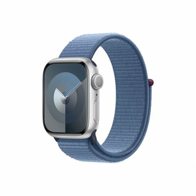 Apple Watch S9 GPS 41mm ezüst Alu tok, Télkék sport szíj