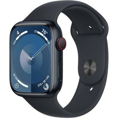 Apple Watch S9 Cellular 45mm Fekete Alu tok,Fekete sport szíj