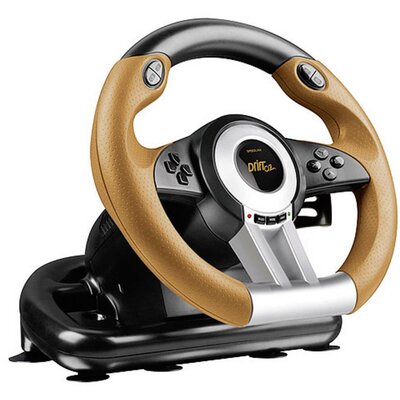 SpeedLink DRIFT O.Z. Racing Wheel Kormány USB PC Fekete, Narancs Pedállal