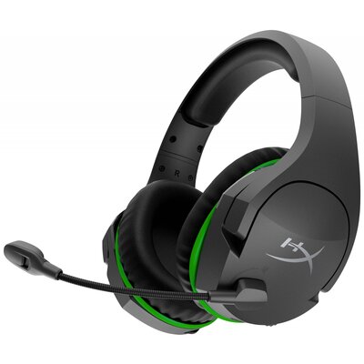 HyperX CloudX Stinger Core Wireless (Xbox Licensed) Gamer Over Ear headset Rádiójel vezérlésű, Vezetékes Stereo Fekete/zöld Mikrofon némítás