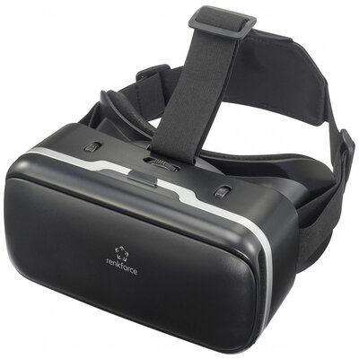 VR szemüveg okostelefonokhoz gombbal, fekete, Renkforce RF-VRG-200
