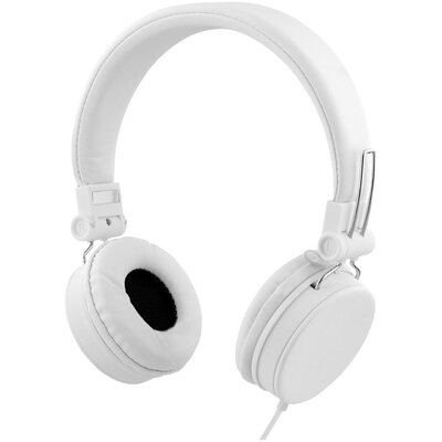STREETZ HL-W203 On Ear headset Vezetékes Stereo Fehér Összehajtható, Távirányító, Headset
