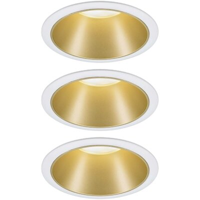 Paulmann 93406 Cole Coin Beépíthető lámpa 3 részes készlet LED 6.50 W Fehér, Arany
