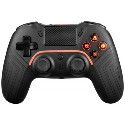 DELTACO GAMING Wireless PS4 & PC Controller Kontroller PlayStation 4, PC, Android, iOS Fekete