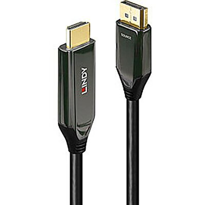 LINDY Kijelző csatlakozó / HDMI Átalakító kábel DisplayPort dugó, HDMI-A dugó 3.00 m Fekete 40932 DisplayPort kábel