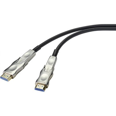 SpeaKa Professional HDMI Átalakító kábel HDMI-A dugó, HDMI mikro D dugó, HDMI-A dugó, HDMI mikro D dugó 100.00 m Fekete SP-9538588 PVC köpeny HDMI kábel