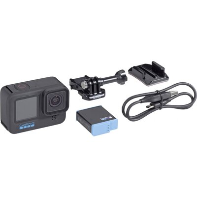 GoPro HERO10 Black Akciókamera Érintőkijelző, WLAN, GPS, Képstabilizálás, Lassítíott felvétel, Timelapse/lassított felvétel, Timelapse, Ütésálló, Porvédett, 5K