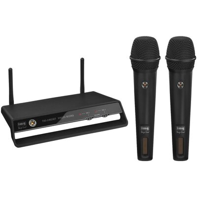 IMG StageLine TXS-2402SET Vezeték nélküli mikrofon készlet Átviteli mód:Rádiójel vezérlésű Kapcsoló