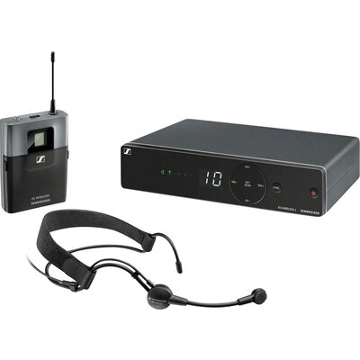 Sennheiser XSW 1-ME3-E Headset Vezeték nélküli mikrofon készlet Átviteli mód:Rádiójel vezérlésű