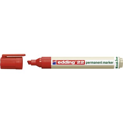 Edding edding 22 permanent marker EcoLine 4-22002 Permanent marker Piros Vízálló: Igen