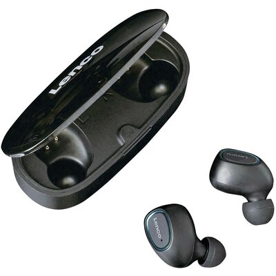 Lenco EPB-410BL In Ear fejhallgató Bluetooth® Fekete Headset, Izzadásálló, Vízálló