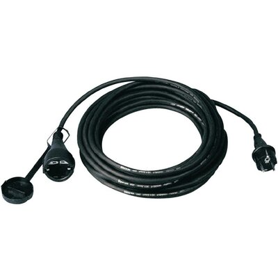 Gumi hálózati hosszabbítókábel 10 m, IP44, fekete, H07RN-F 3 G 1,5 mm², 346.310-CO