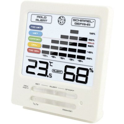 Digitális hőmérő és páratartalom mérő penészesedés riasztással, Techno Line WS 9419
