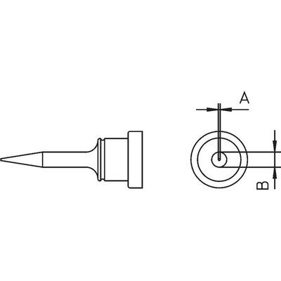 Weller LT pákahegy, forrasztóhegy LT-1S kerek formájú, ceruza alakú hegy 0.2 mm