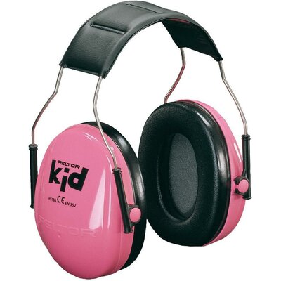 PELTOR Fejpántos gyermek hallásvédő fültok, zajcsillapító fülvédő, neon-rózsaszín, PELTOR™ KID H510AK-442-RE