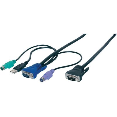 VGA - USB/PS2 átalakító kábel 1,8 m Digitus