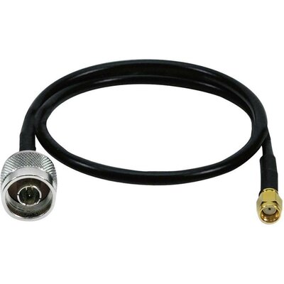 Pigtail wifi antenna hosszabbító kábel, 50 cm, fekete, LogiLink WL0104