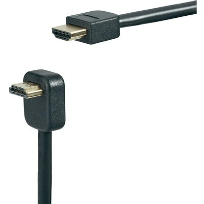 HDMI hosszabbító kábel 90°-os csatlakozó dugóval 1,8m Speaka Professional