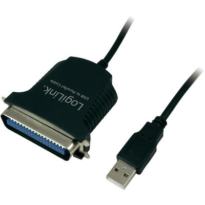 LOGILINK USB 1.1 USB / párhuzamos adapter USB 1.1 csatlakozó A / Centronics csatlakozó Fekete 1.8m