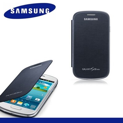 Samsung EFC-1M7FBEG Műanyag telefontok (FLIP, oldalra nyíló) Sötétkék [Samsung Galaxy S3 mini (GT-I8190), Galaxy S3 mini VE (GT-I8200)]