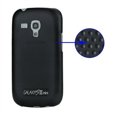 FÉM hátlapvédő telefontok (lyukacsos) fekete [Samsung Galaxy S3 mini (GT-I8190), Galaxy S3 mini VE (GT-I8200)]